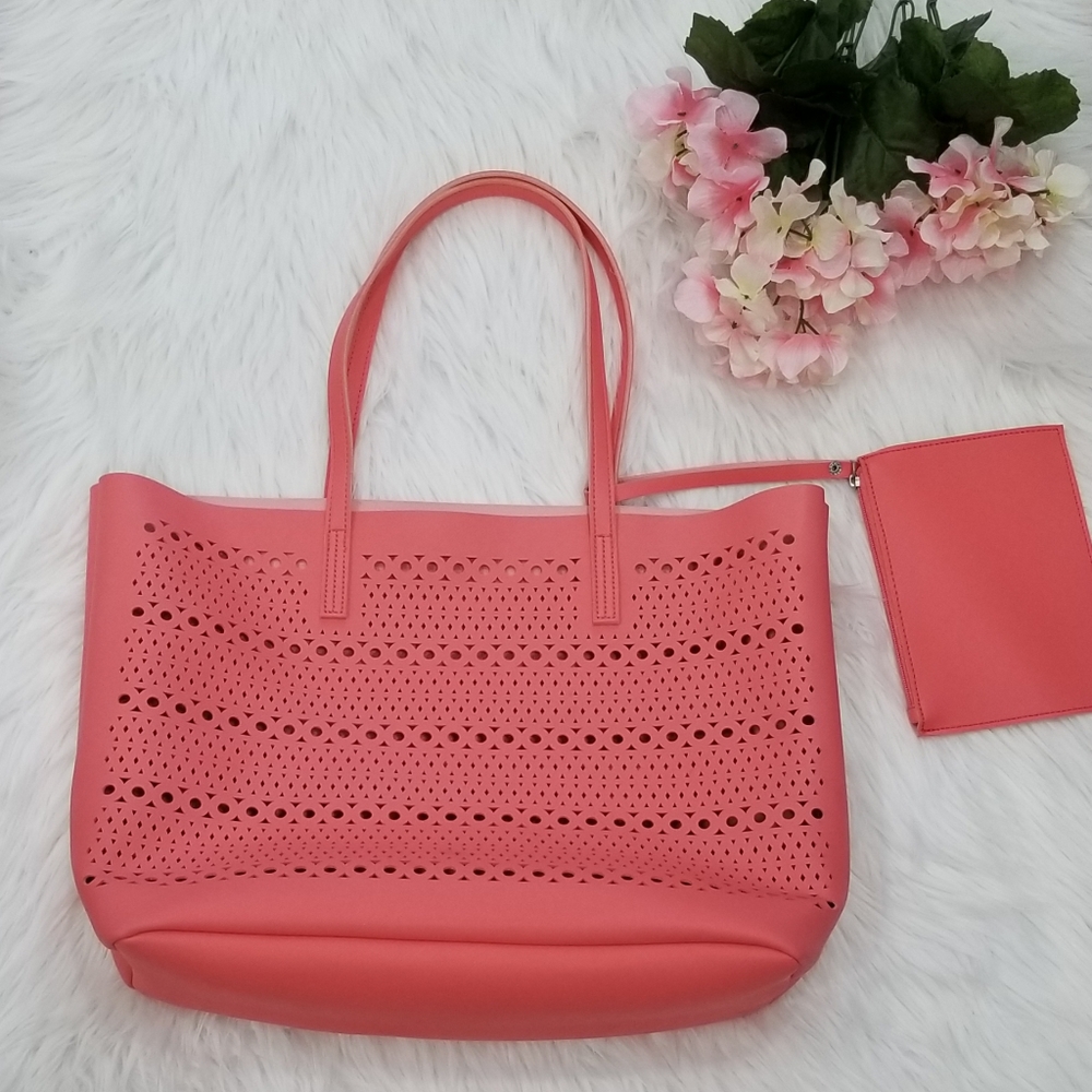 Coral Shoulder Bag with Wallet.